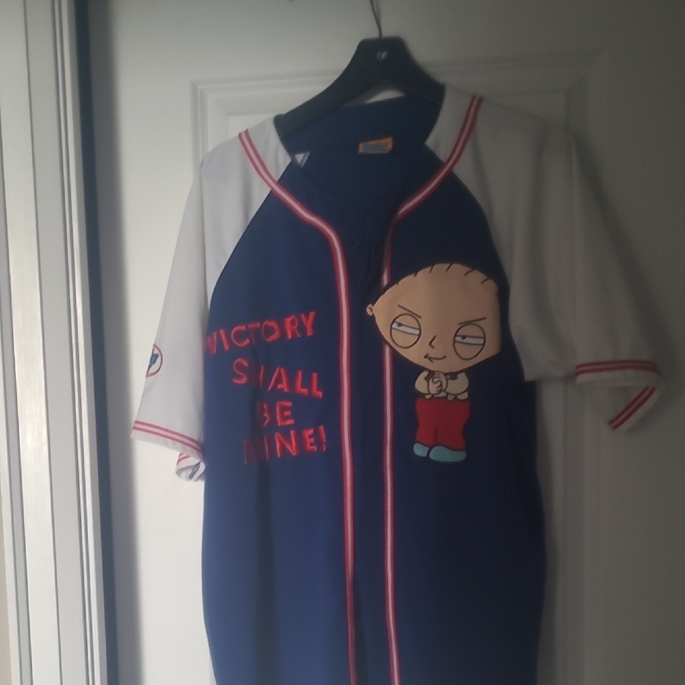 Victory Shall Be Mine Blue and White Jersey